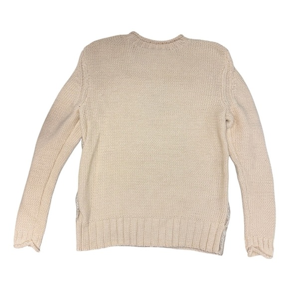 NWT Narciso Rodriguez Gold Beige Cotton Blend Cable Knit Sweater - Size Small - Picture 4 of 15